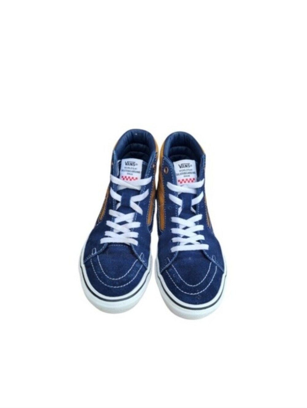 Vans Andrew Reynolds Blue Brown Athletic Tennis Hi Skate Sneaker Men 7.5 Wall - Picture 6 of 10